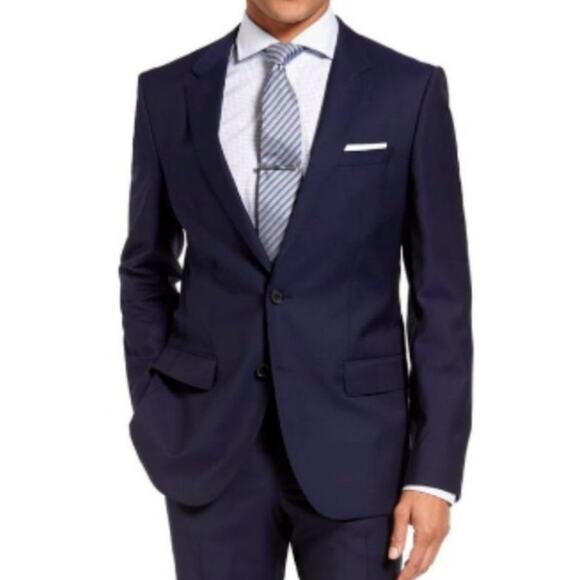 Hugo Boss Reda super 110 wool blazer jacket navy blue 38 regular - Picture 2 of 12